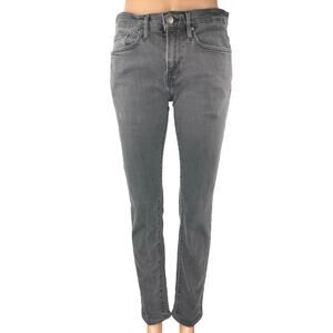 Frame L'Homme Womens Black Gray Mid Rise Skinny Straight Denim Jeans Pants Sz 29